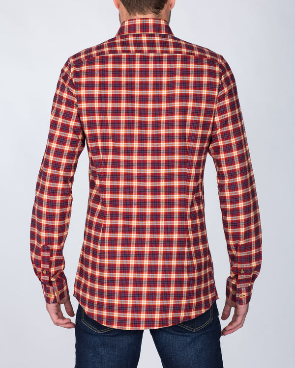 2t Slim Fit Long Sleeve Tall Shirt (red)