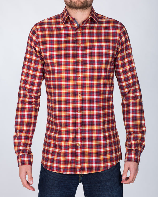 2t Slim Fit Long Sleeve Tall Shirt (red)