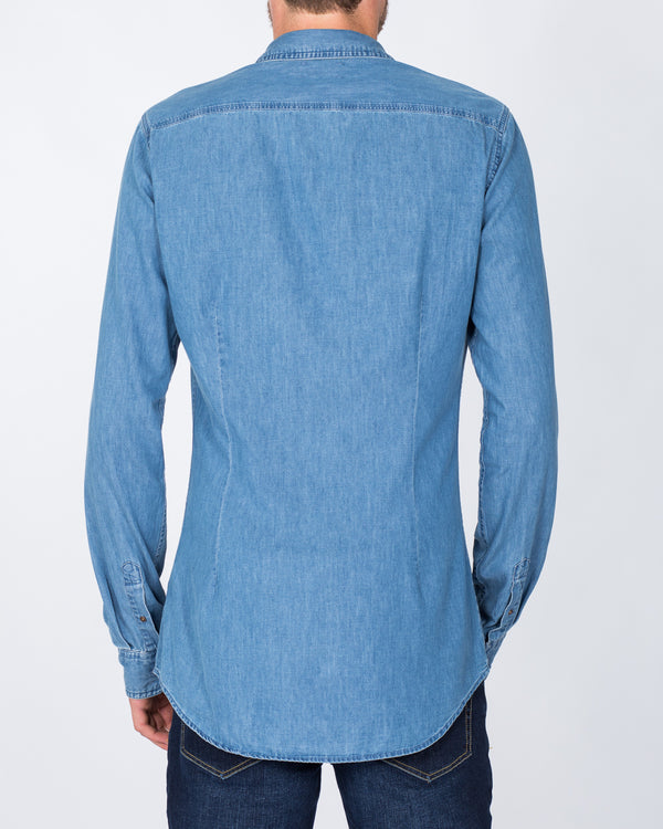 2t Slim Fit Long Sleeve Tall Shirt (denim)