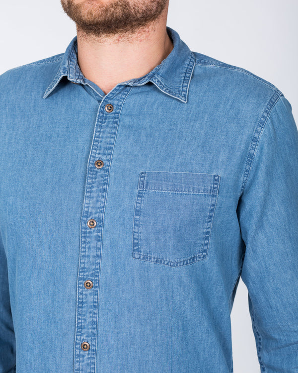 2t Slim Fit Long Sleeve Tall Shirt (denim)