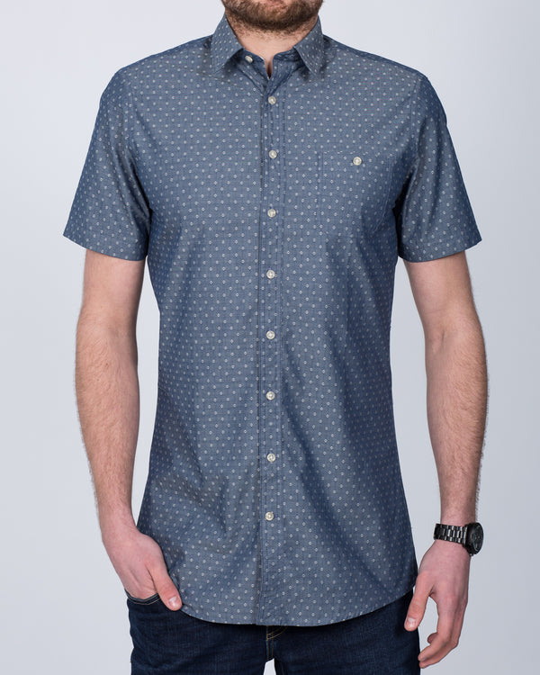 2t Short Sleeve Tall Shirt (denim dot)