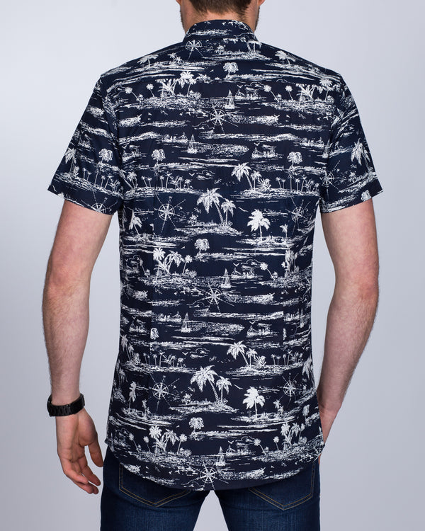 2t Short Sleeve Tall Shirt (palm print)