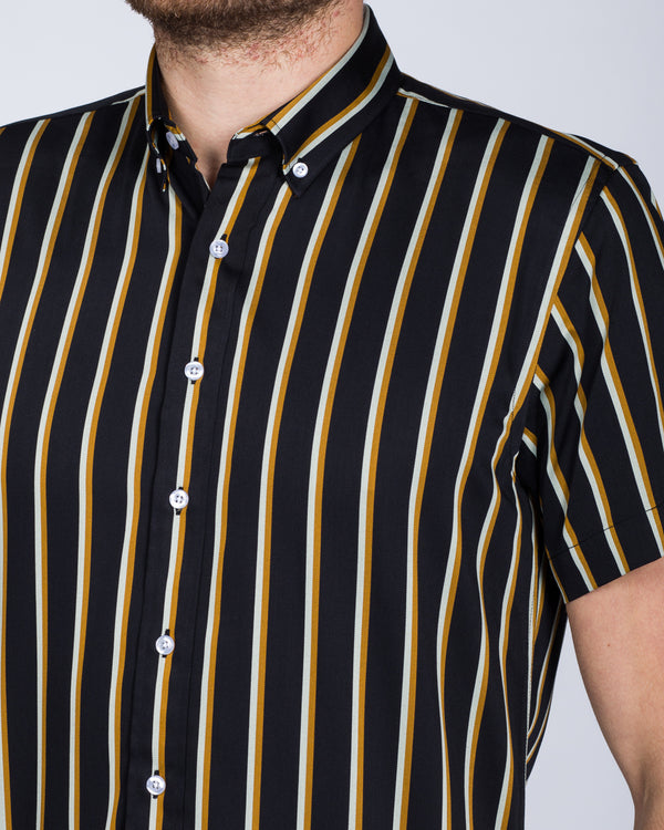 2t Slim Fit Short Sleeve Tall Shirt (black/orange)