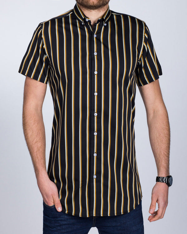 2t Slim Fit Short Sleeve Tall Shirt (black/orange)