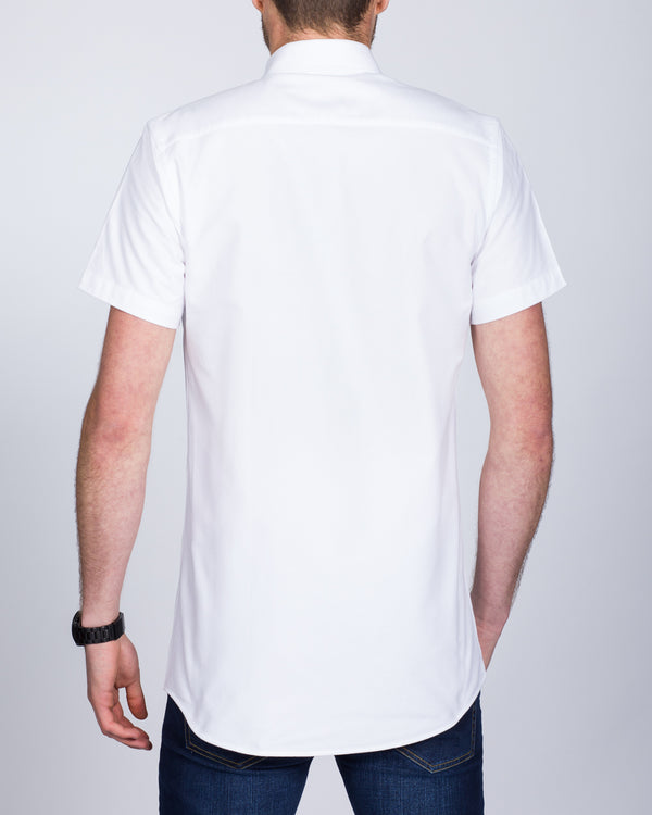 2t Slim Fit Short Sleeve Tall Shirt (white oxford)