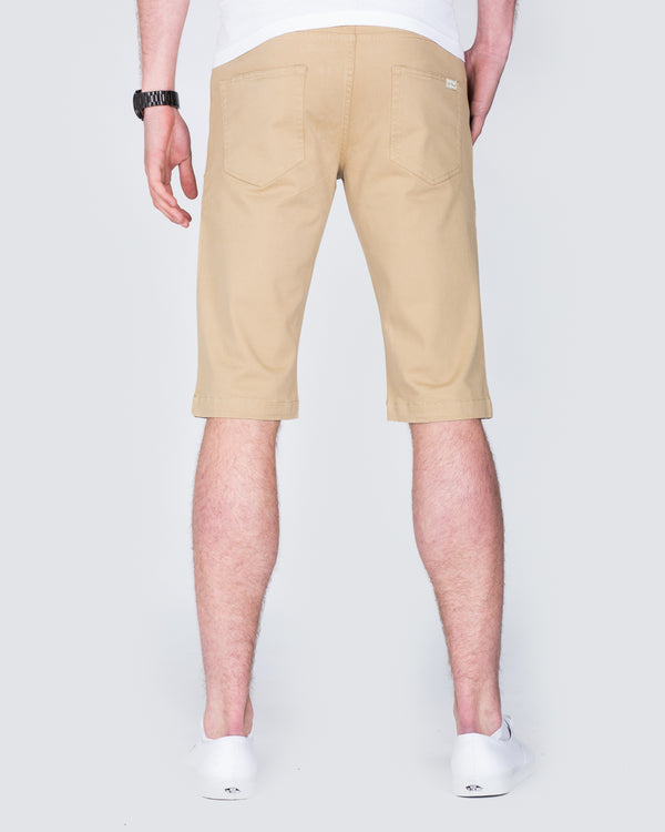 Ed Baxter Slim Fit Stretch Chino Shorts (beige)