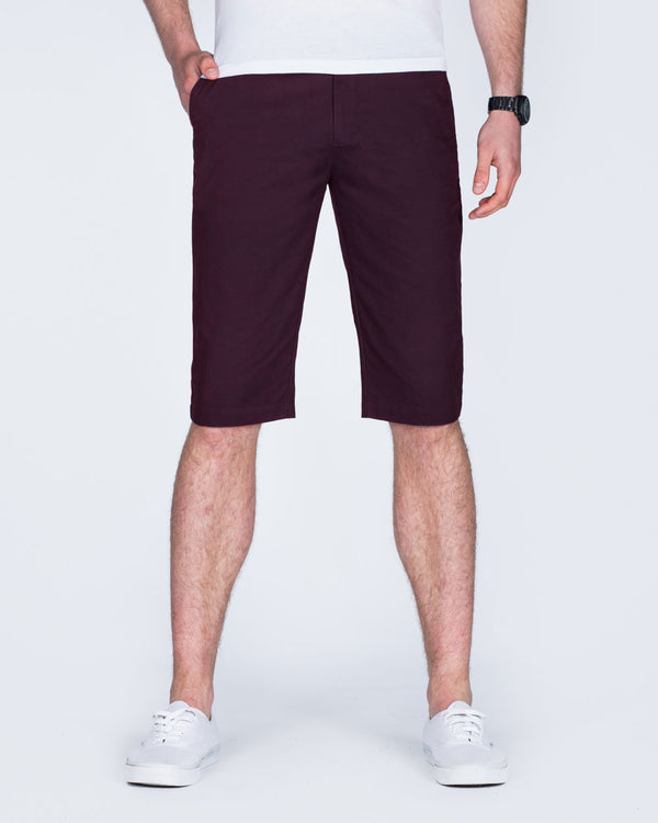 2t Alex Tall Chino Shorts (burgundy)