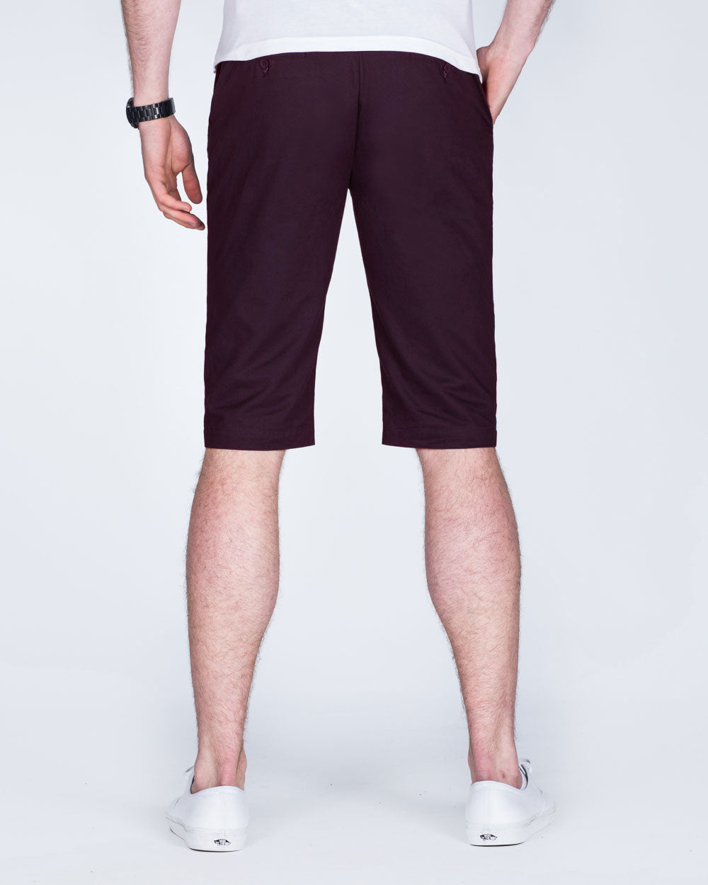2t Alex Tall Chino Shorts (burgundy)