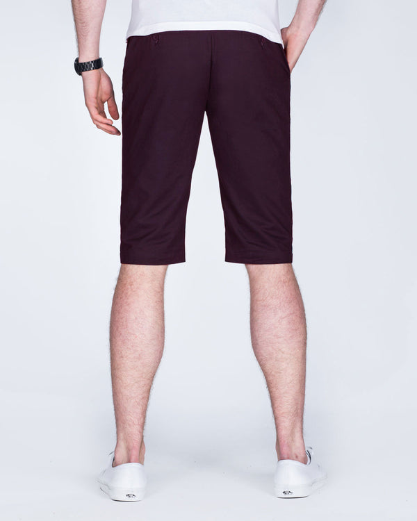 2t Alex Tall Slim Fit Chino Shorts (burgundy)