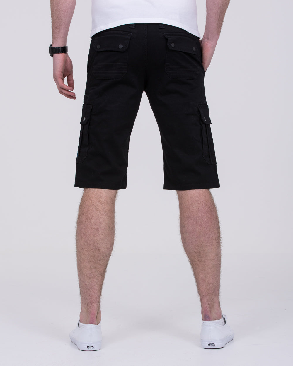 2t Cargo Tall Mens Extra Long Shorts (black) 13 15 Inch Inseam