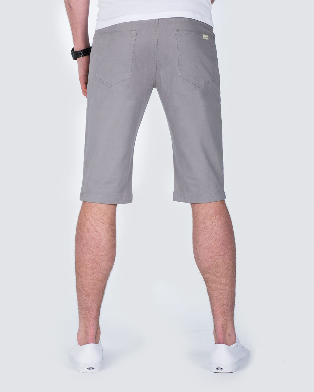 Ed Baxter Slim Fit Stretch Chino Shorts (grey)