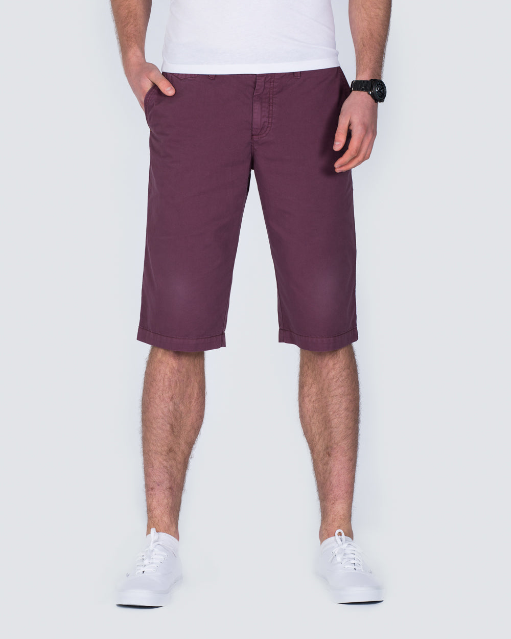 Redpoint Tailored Chino Shorts (berry)
