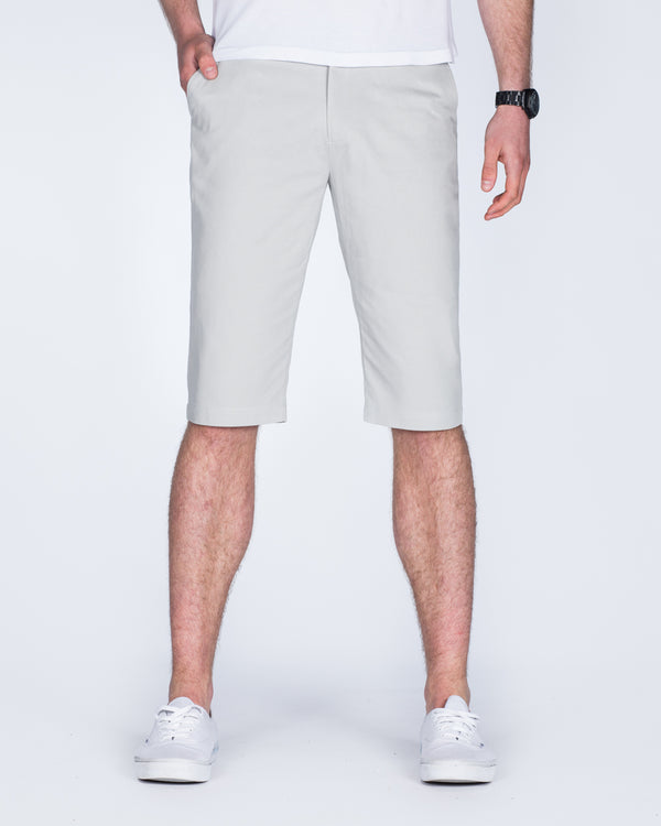 2t Alex Tall Slim Fit Chino Shorts (light grey)