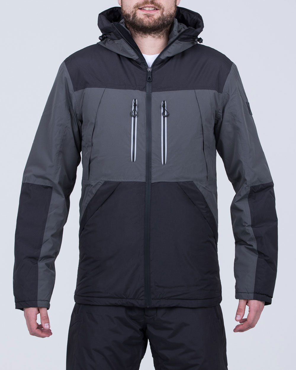 North 56 Tall Waterproof Ski Jacket (black/grey)