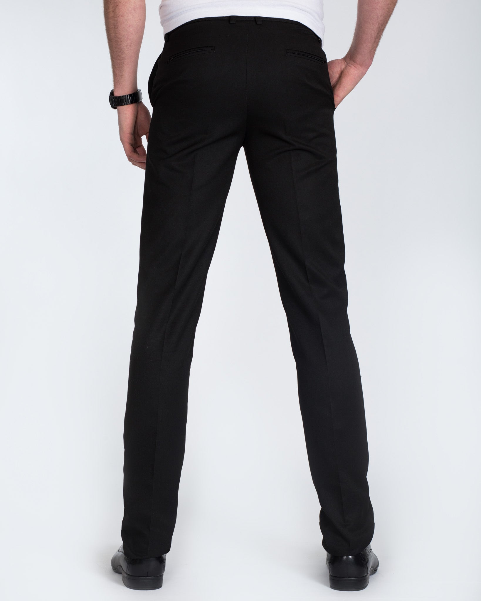 Carabou Slim Fit Tall Trousers (black)