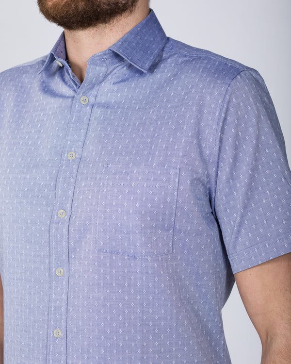 2t Short Sleeve Tall Shirt (blue pattern)