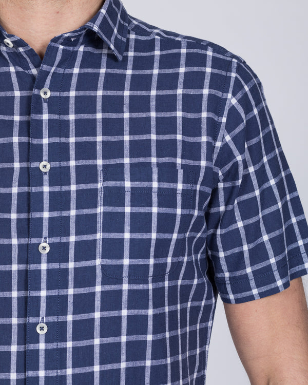 2t Short Sleeve Tall Shirt (denim check)