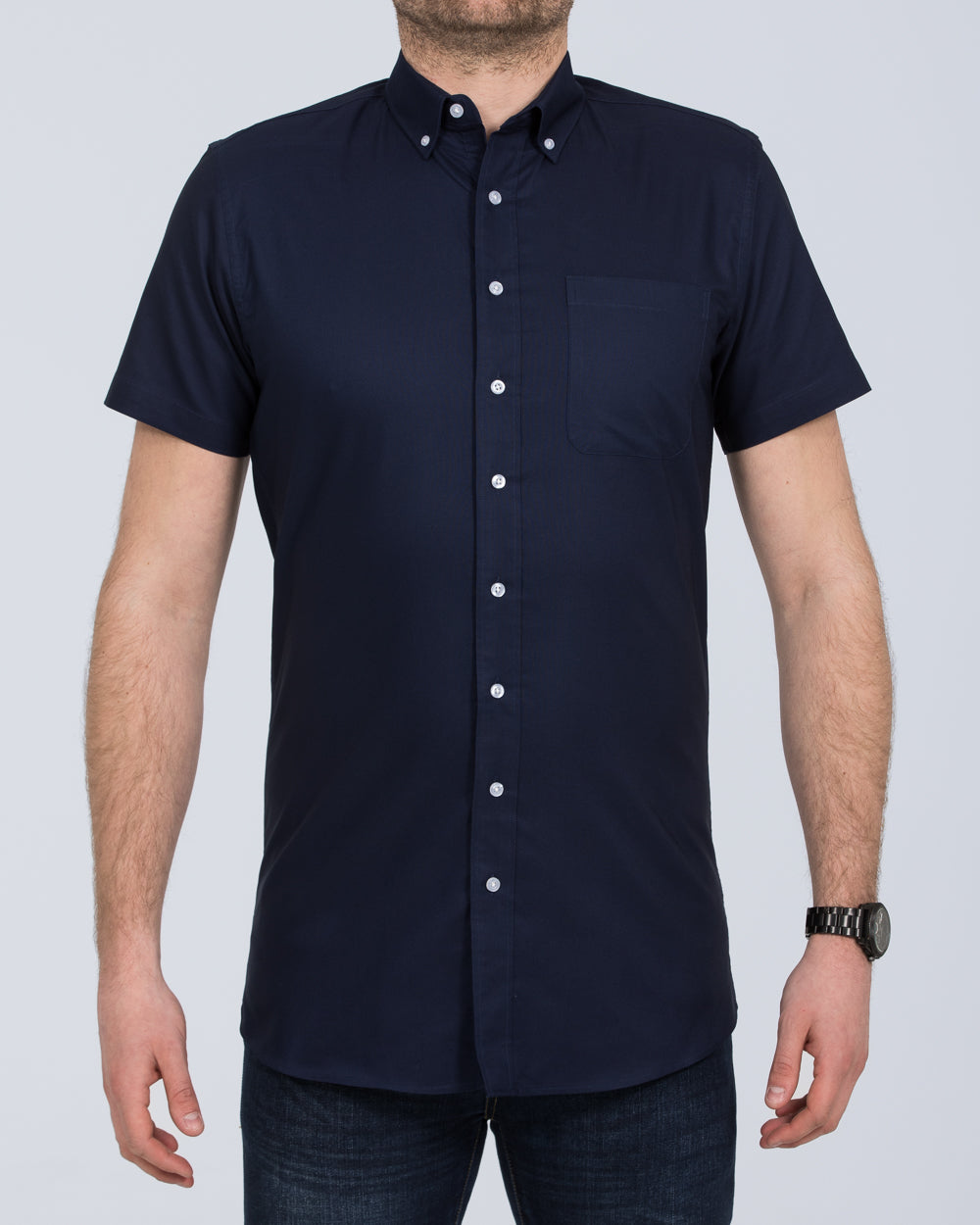 2t Slim Fit Short Sleeve Tall Shirt (navy blue)