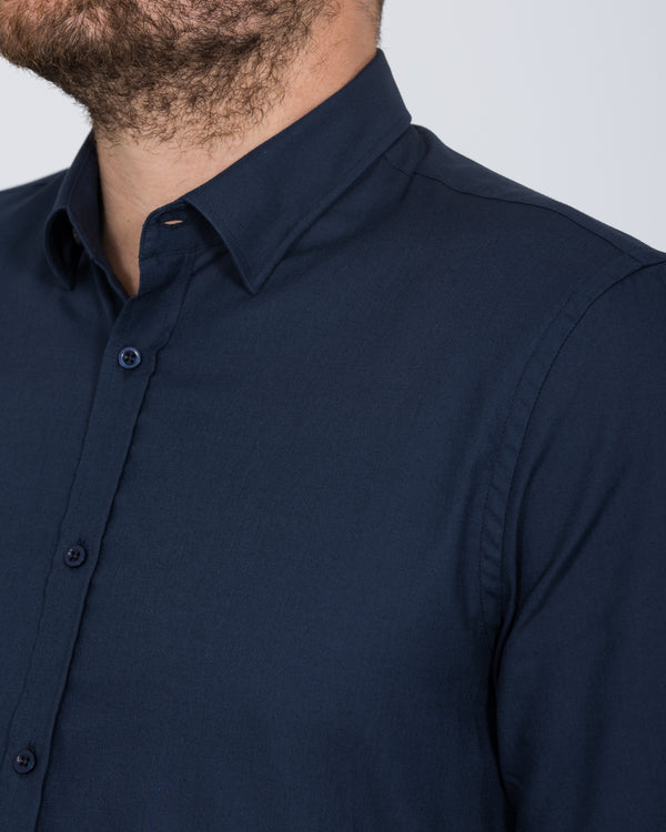 2t Leo Slim Fit Short Sleeve Tall Shirt (navy blue)