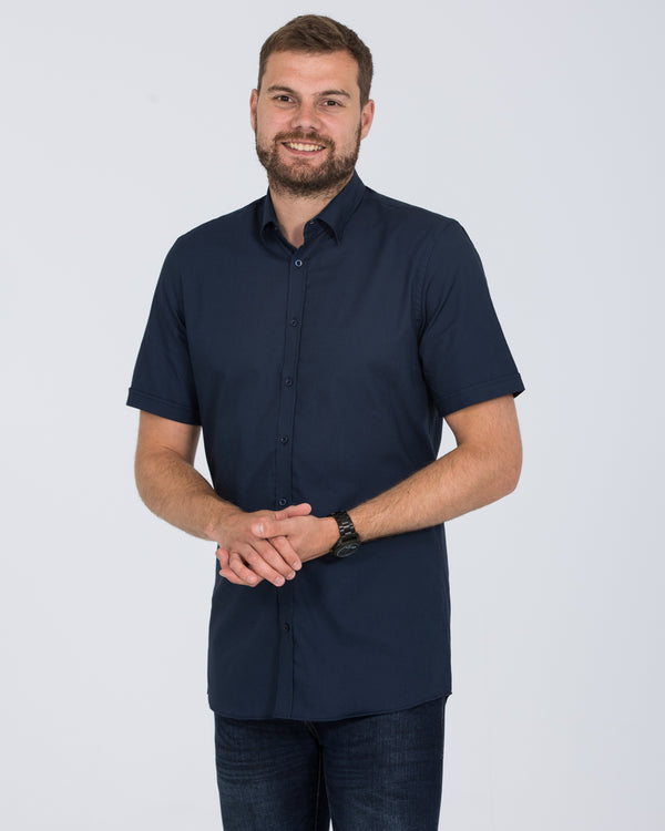 2t Leo Slim Fit Short Sleeve Tall Shirt (navy blue)