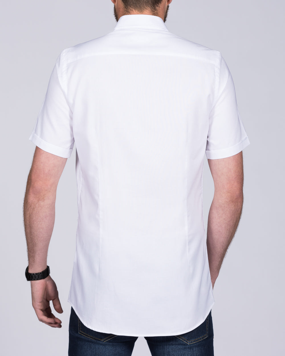 2t Leo Slim Fit Short Sleeve Tall Shirt (white)