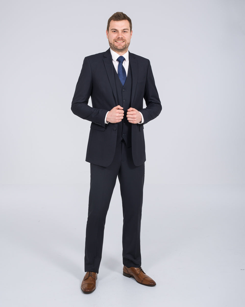 Skopes Romulus Slim Fit Tall Lyfcycle Suit (navy)