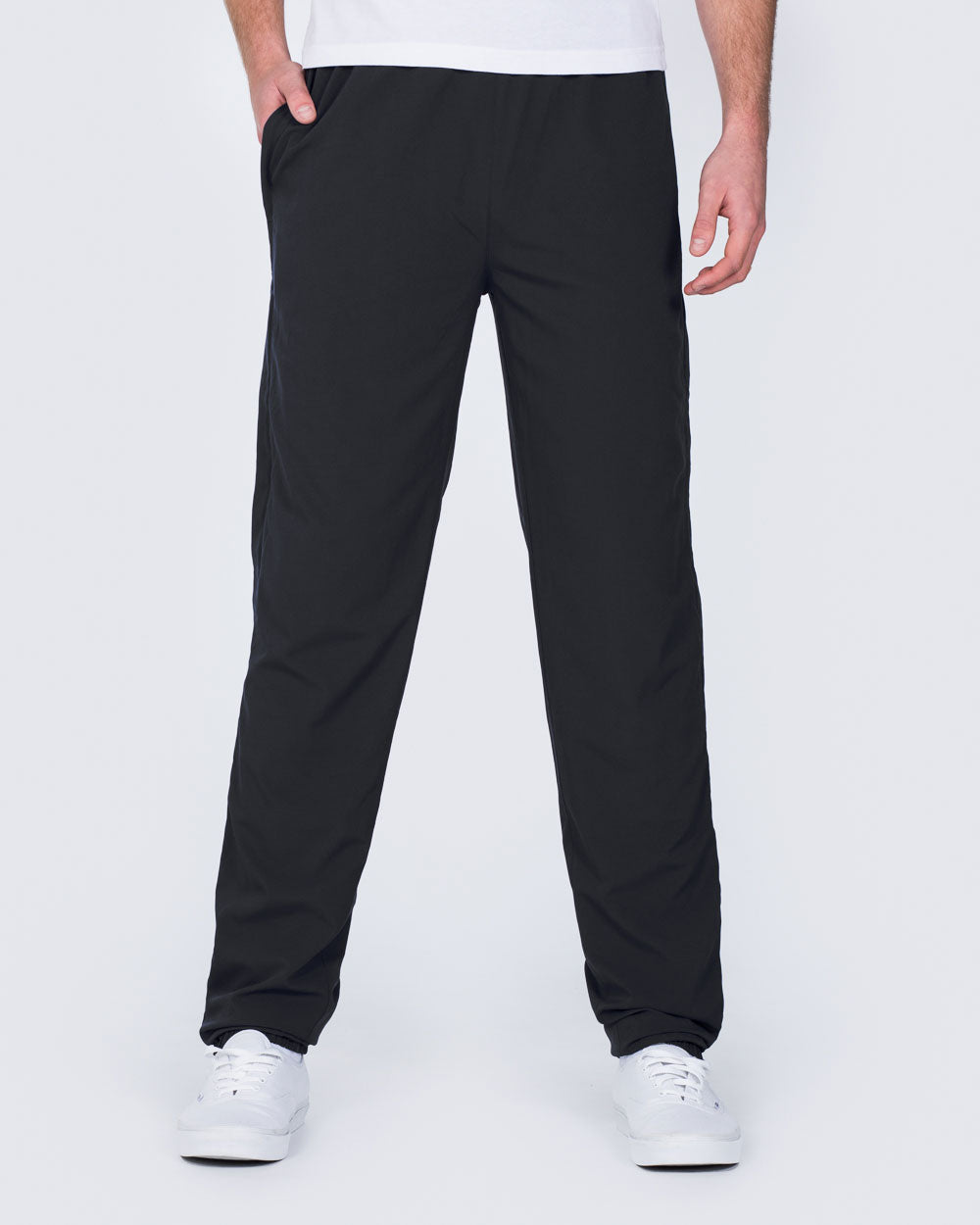 2t Zip Up Tall Tracksuit Bottoms (black)