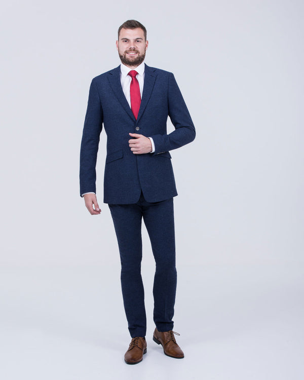 Skopes Jude Slim Fit Tall Suit (navy herringbone)