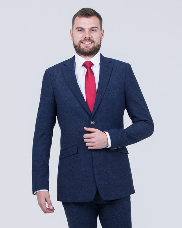 Skopes Jude Slim Fit Tall Suit (navy herringbone)