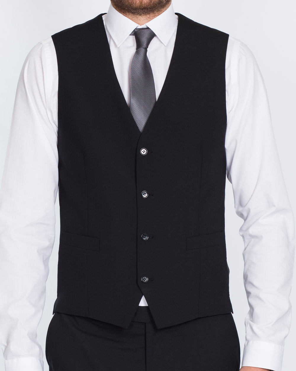 Skopes Regular Fit Wool Tall Suit (black)