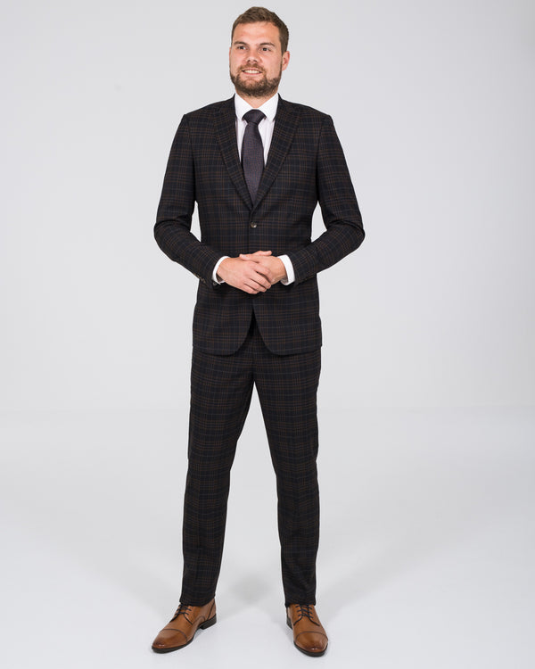 Skopes Alton Slim Fit Tall Suit (brown/blue/black)