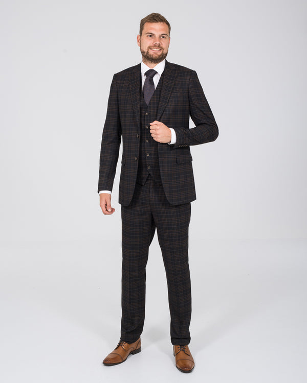 Skopes Alton Slim Fit Tall Suit (brown/blue/black)