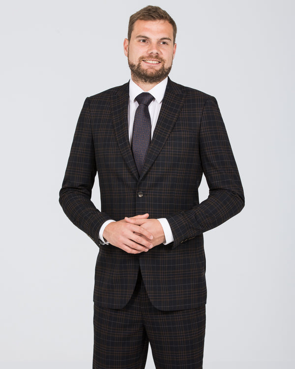 Skopes Alton Slim Fit Tall Suit (brown/blue/black)