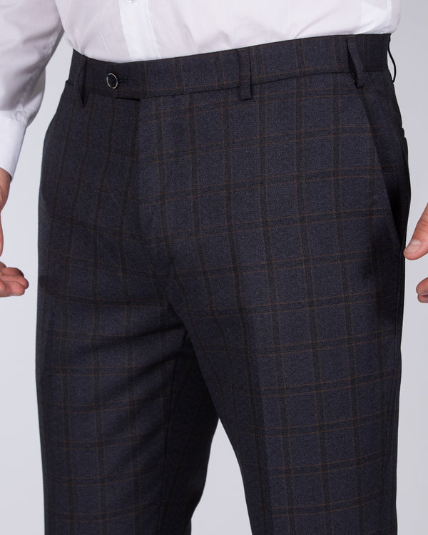 Skopes Slim Fit Tall Suit (navy/rust check)