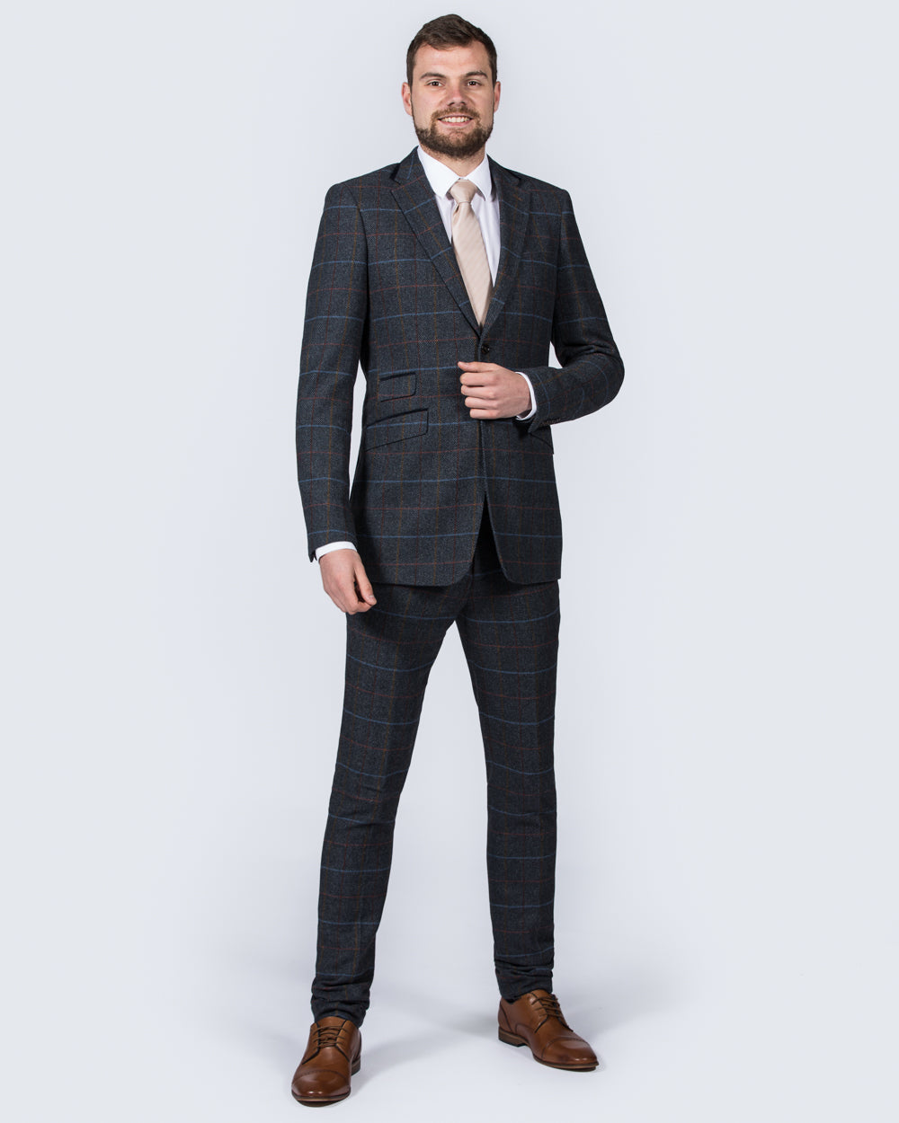 Skopes Skinny Fit Tall Suit (grey/blue)