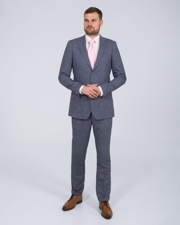 Skopes Jude Slim Fit Tall Suit (blue herringbone)