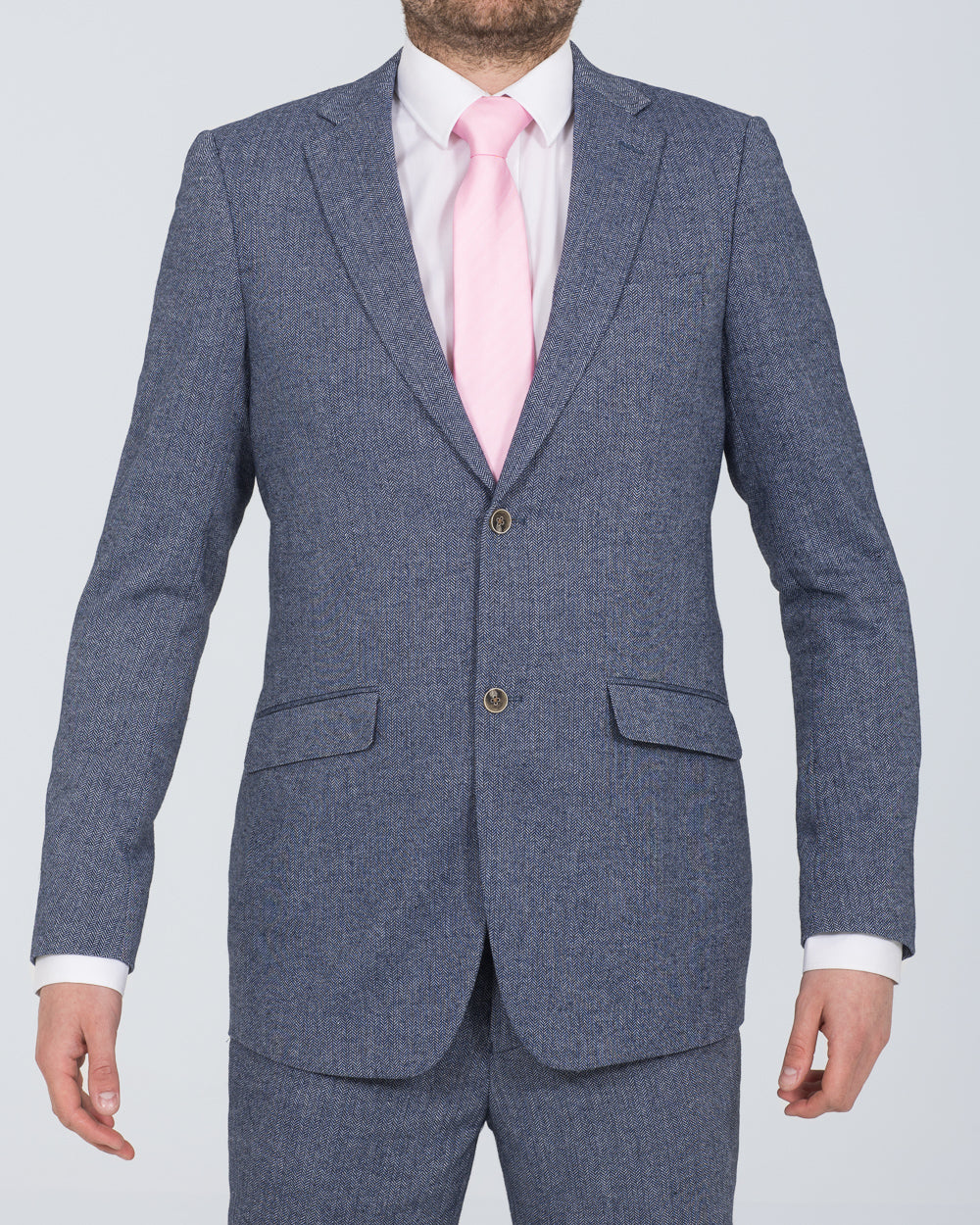 Skopes Slim Fit Tall Suit Jacket (blue herringbone)