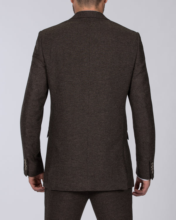 Skopes Jude Skinny Fit Tall Tweed Suit (brown herringbone)