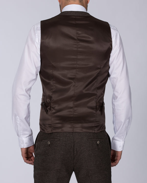 Skopes Jude Skinny Fit Tall Tweed Suit (brown herringbone)