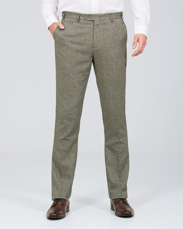 Skopes Jude Slim Fit Tall Trousers (sage herringbone)