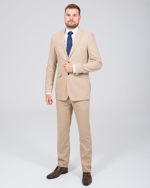 Skopes Tuscany Slim Fit Tall Linen Blend Suit (stone)