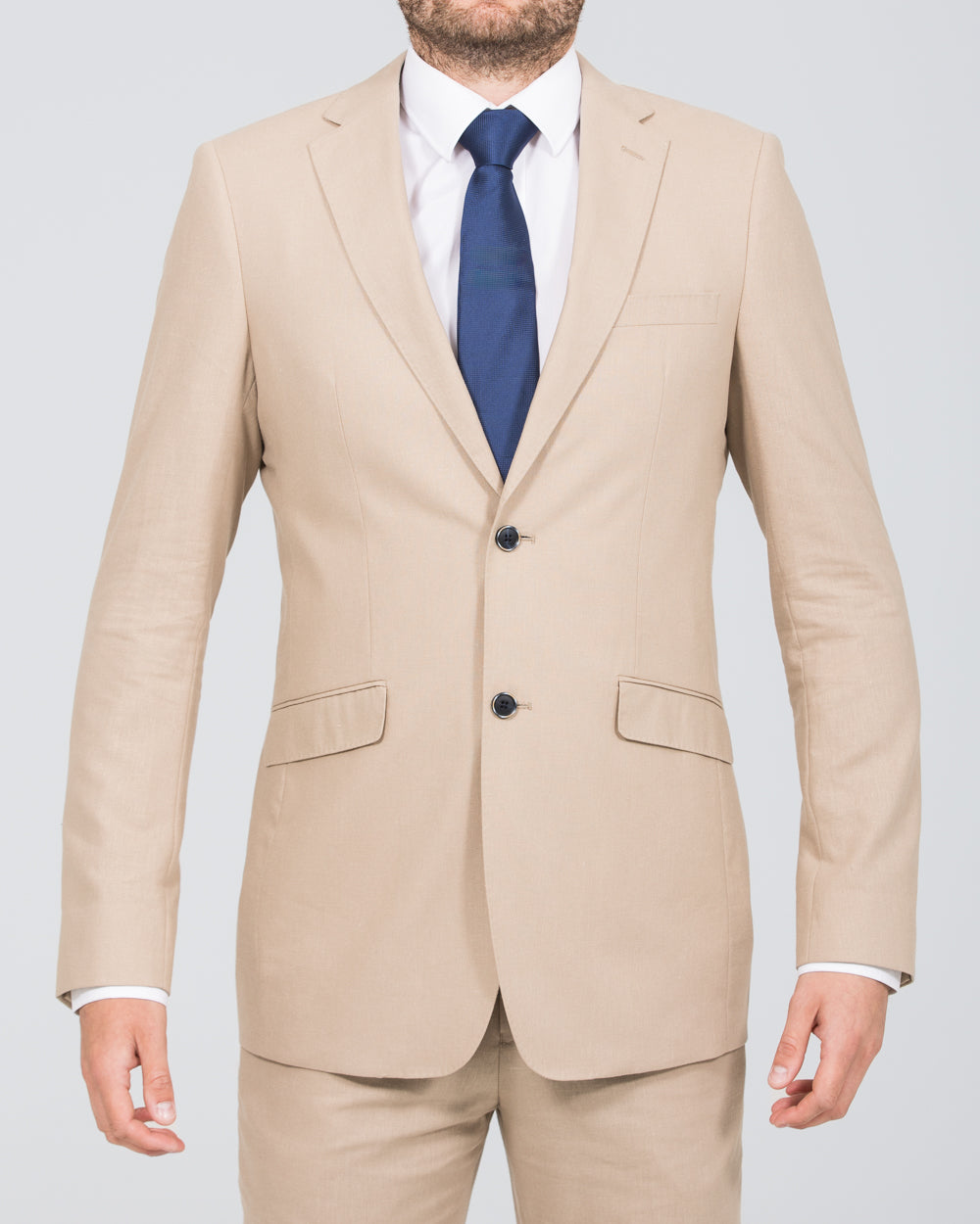 Skopes Tuscany Slim Fit Linen Blend Suit Jacket (stone)