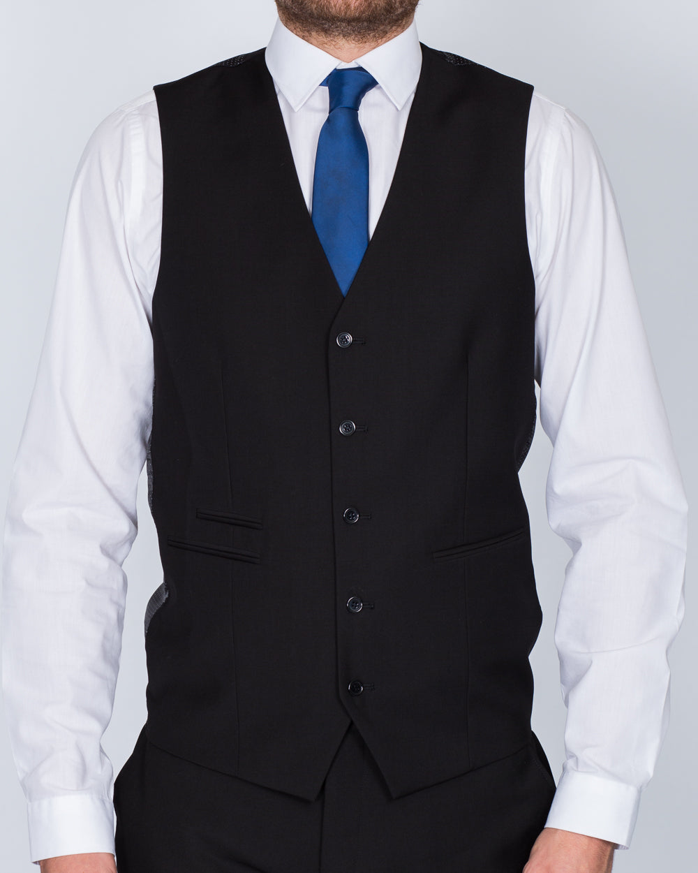 Skopes Slim Fit Tall Suit Waistcoat (black)