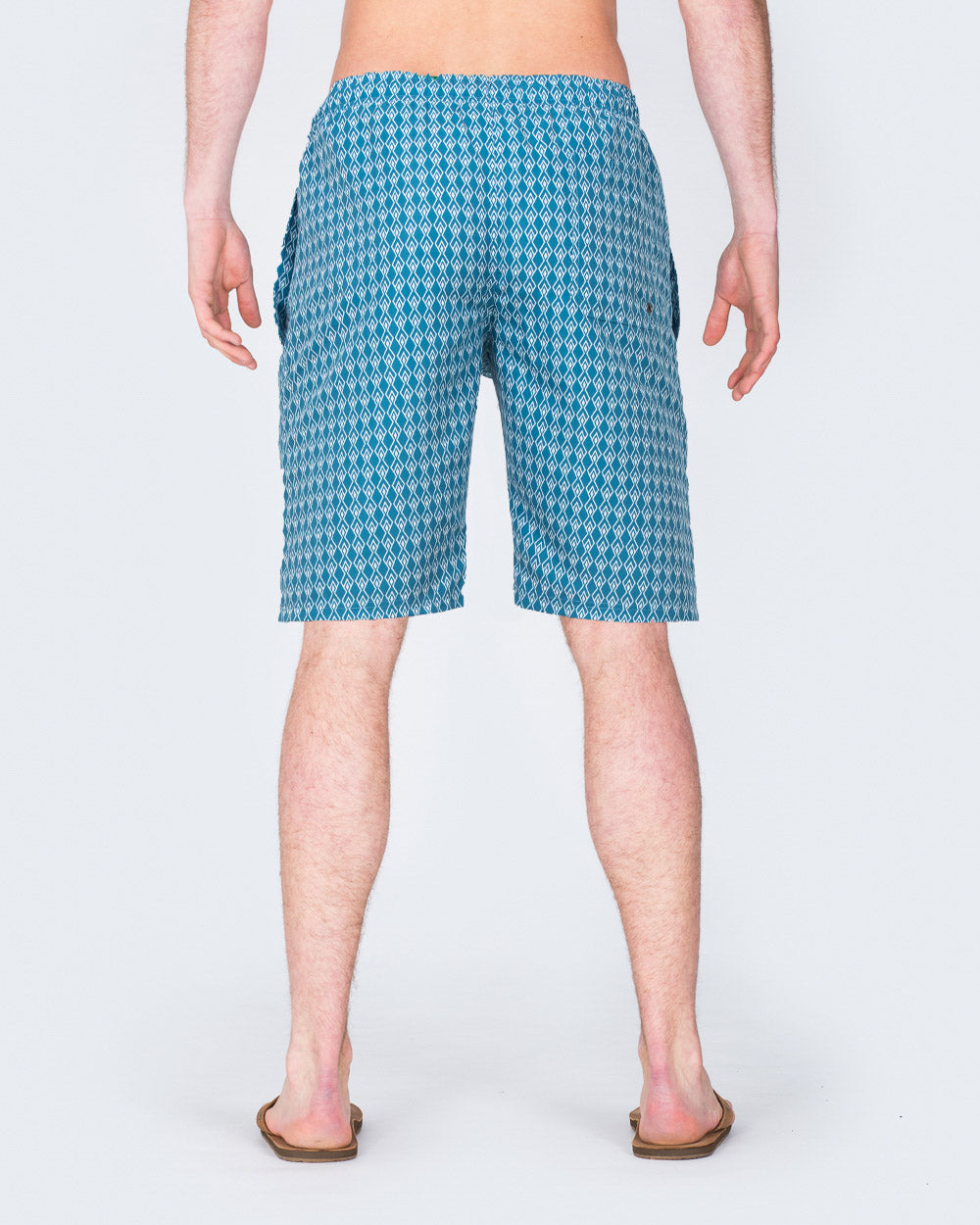 2t Tall Geometric Print Swim Shorts (blue)