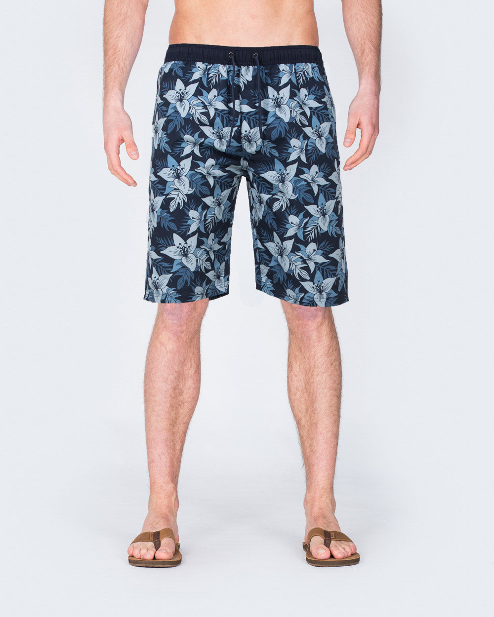 2t Tall Floral Print Swim Shorts (navy)