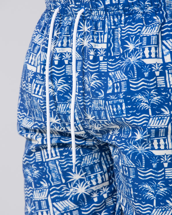 2t Tall Hawaiian Print Swim Shorts (blue)