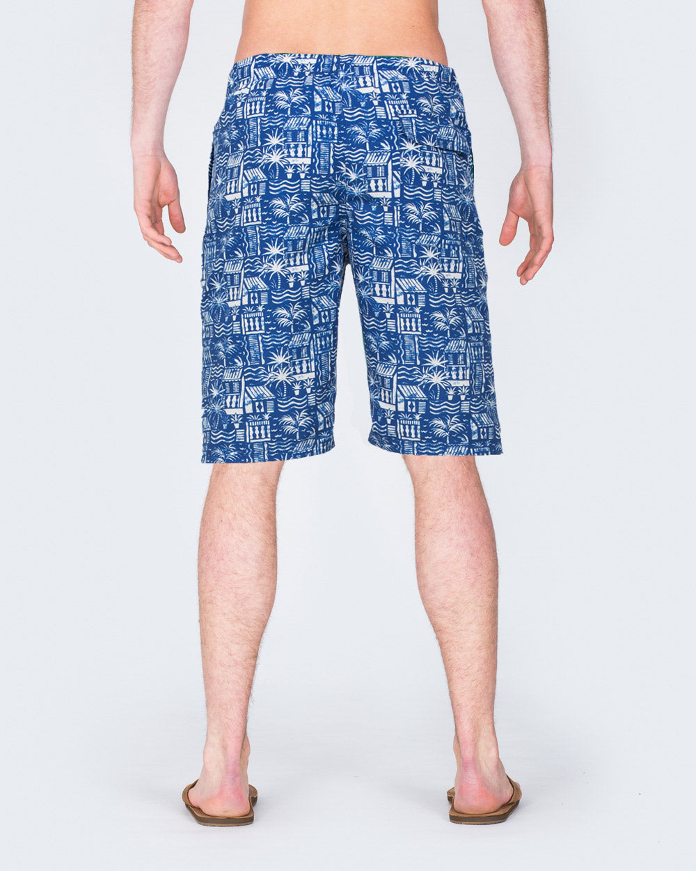 2t Tall Hawaiian Print Swim Shorts (blue)