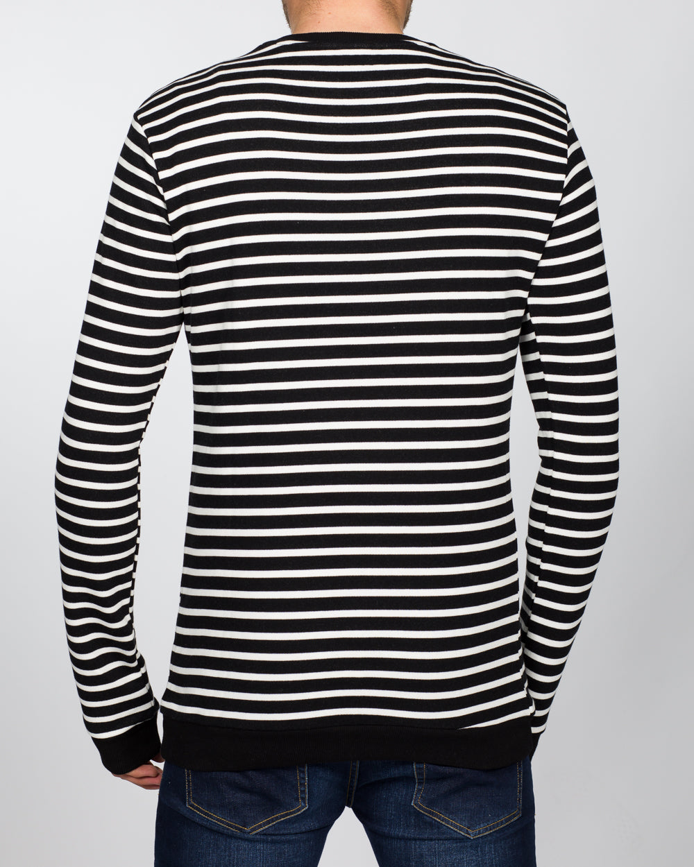 2t Tall Slim Fit Striped Sweatshirt (black)