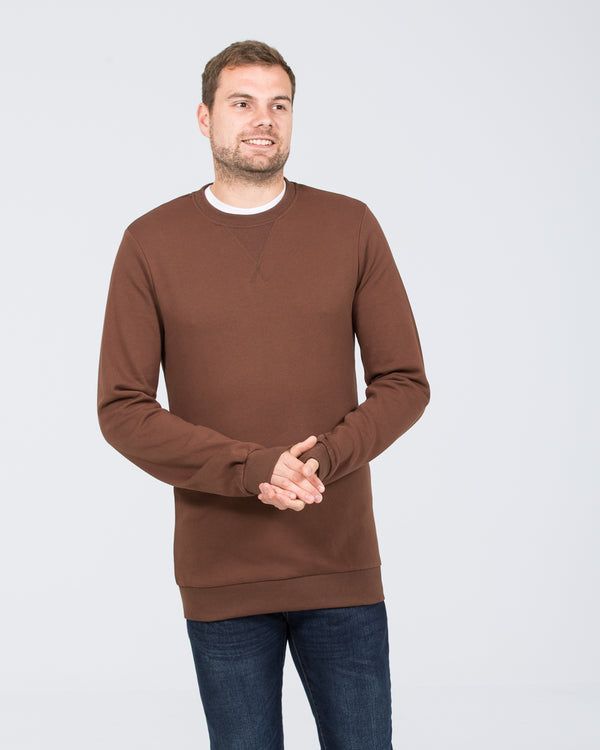 2t Alvin Slim Fit Tall Sweatshirt (brown)