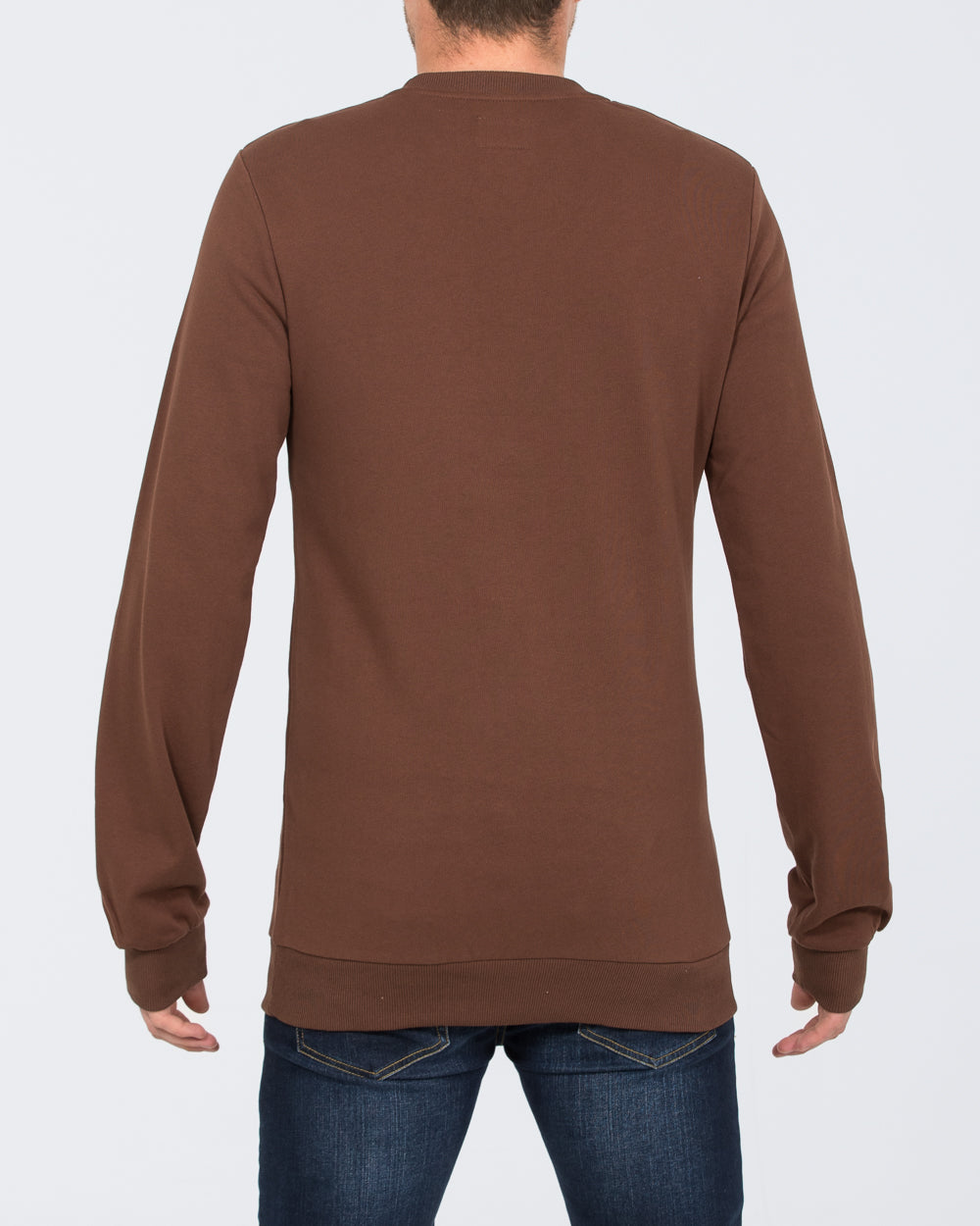 2t Alvin Mens Extra Long Slim Fit Tall Mens Sweatshirt (brown